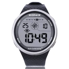 XONIX Мужские Спортивные Часы Цифровой Водонепроницаемый 100 м Chrono Self Calibrating Силиконовый Ремешок Многофункциональный Плавать Открытый Наручные Часы