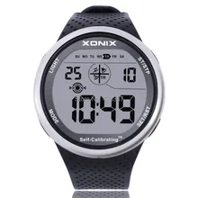 Mens Sports Watches Self Calibrating Digital Watch Waterproof 100m Multifunctional Swim Diver Outdoor Wristwatch