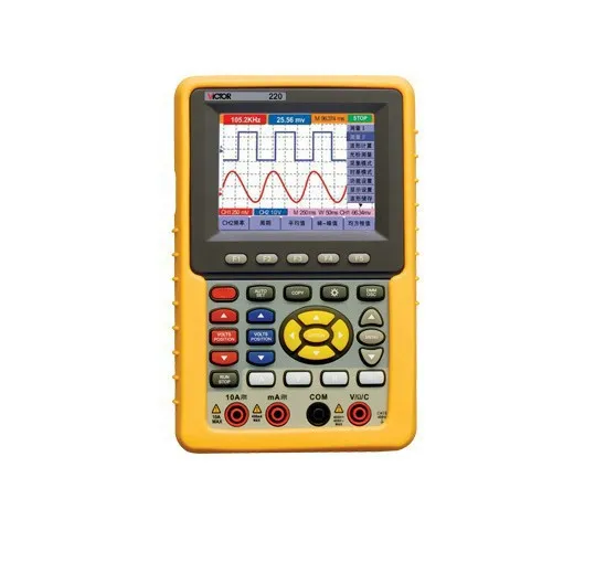 Special Price  Victory handheld oscilloscope VC220 color oscilloscope 20MHZ bandwidth dual channel with computer interface