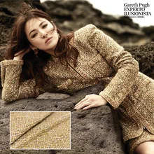 Твидовая тканевая ткань, новая маленькая ароматная ветряная тканевая ткань, Высокая мода, ткань для одежды на заказ