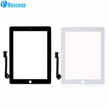 Netcosy For ipad 3/4 Touchscreen Black/white touch screen digitizer glass replacement parts for ipad 3 4 Touch panel