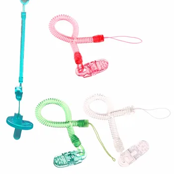

OOTDTY Baby Kids Boy Girl Chain Clip Holders Dummy Pacifier Soother Nipple Leash Strap