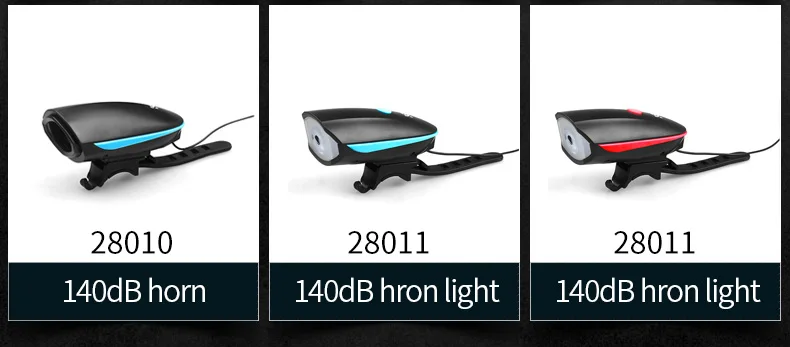 Top USB Rechargeable Mountain Bike Front Light with Electric Bell 140db Bicycle Horn Lights Headlight Cycling Horn MTB Bike Bell 14