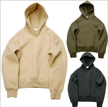 

Winter Fleece Hip Hop vetement Hoodie Kanye West Sweatshirt swag solid pullover cotton Good Quality OVERSIZE Hoodies Men Women