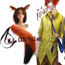 Лидер продаж Cos лиса Ник Вайлд Косплей Костюм Лис Ник аксессуары уши+ хвост Высший сорт