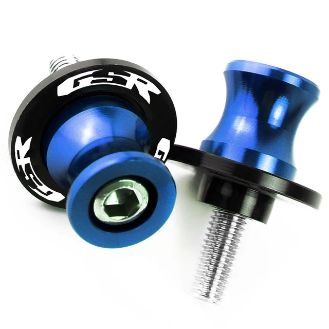 Motorcycle Accessories CNC Aluminum M8 Swingarm Spools Slider Stand Screw For Suzuki GSR 750 600 400 GSR400 GSR600 GSR750 8MM 8MM Blue