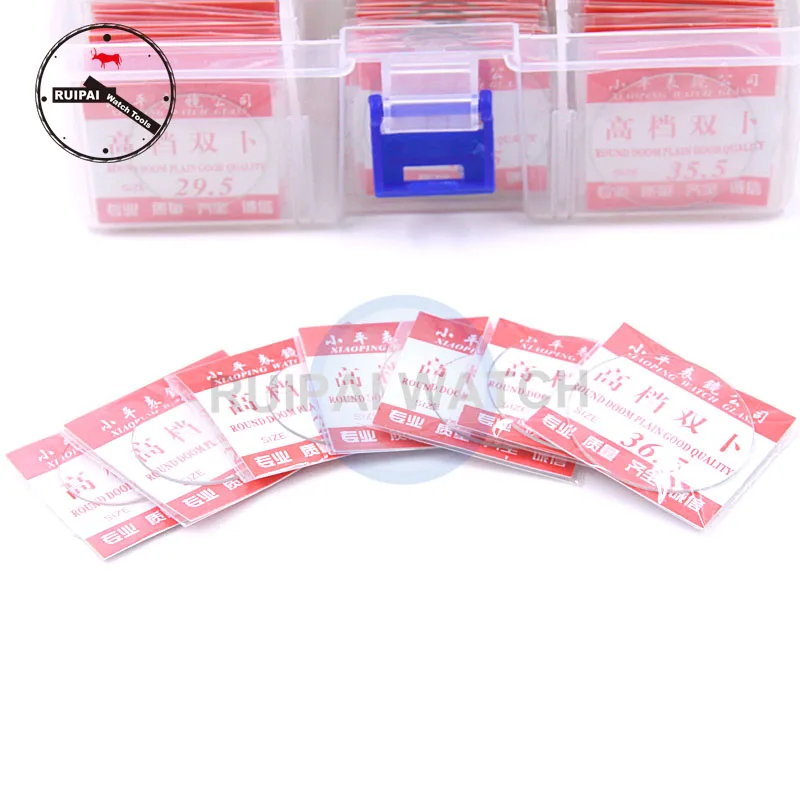 108 개/몫 더블 돔 시계 유리, 라운드 미네랄 직경 23mm 40.5mm 시계 제조 업체에 대한 Daul 곡선 시계 유리 교체 부품