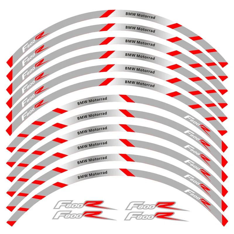Новинка, высокое качество, 12 шт., подходят для мотоцикла, колеса, стикер, полоса, светоотражающий обод для BMW F800R