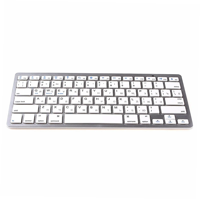 

Russian Mini Wireless Bluetooth 3.0 Slim Keyboard For Mac Windows PC Tablet