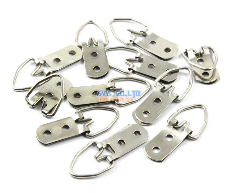 100 조각 실버 사진 프레임 후크 걸이 사진 프레임 걸이 37x10mm