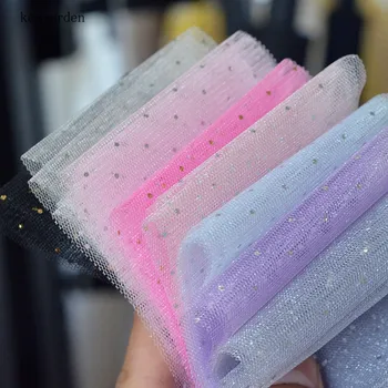 

Kewgarden Wholesale 6CM Glitter Dot Lace Gauze Ribbons Handmade Tape DIY Dress Hair Bowknot Accessories Satin Riband 20 Meters