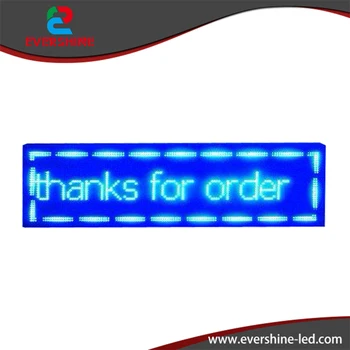 

P10 Blue color digital LED scrolling shop sign / electronic screen / led sign display 2 Years Warranty