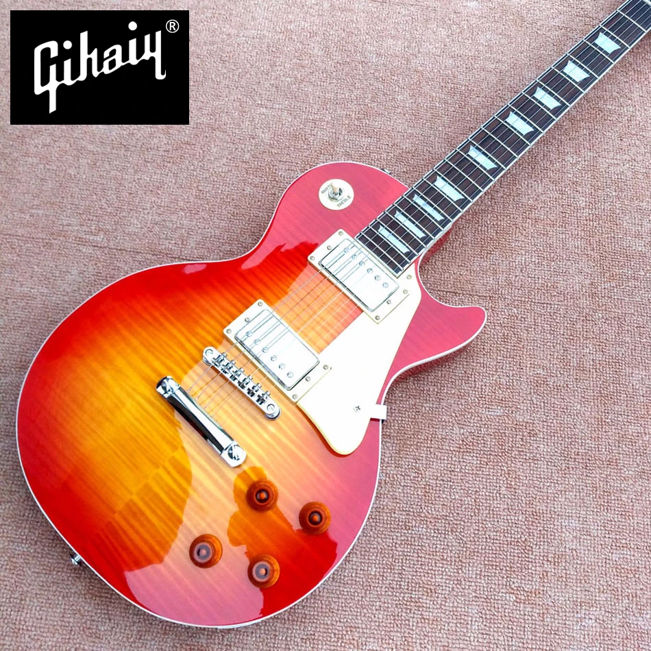 

New high-quality Standard LP 1959 R9 electric guitar, Cherry burst color Rosewood Fingerboard electric guitar, free shipping