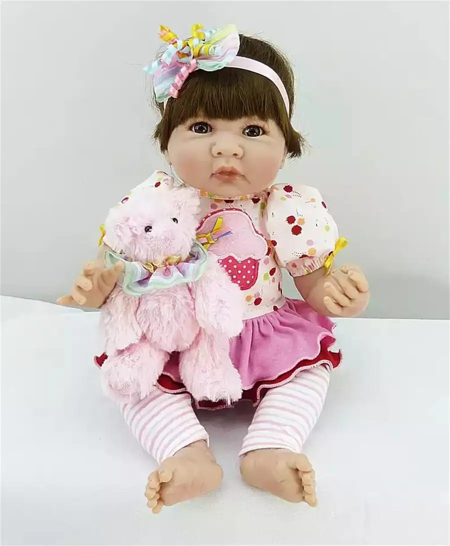 Мини 35 см bebe Кукла reborn toys мягкая ткань тела силикона младенцев милый комплект