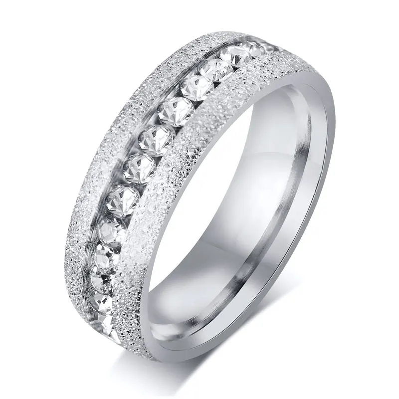 SIZZZ модный подарок для подруги посеребренное кольцо Anillos из розового золота CZ обручальное кольцо для мужчин и женщин Прямая поставка - Цвет основного камня: Silver color