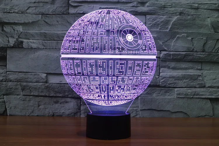 Star Wars Night Light Lamp Touch Table 3D Novelty Led Death Star