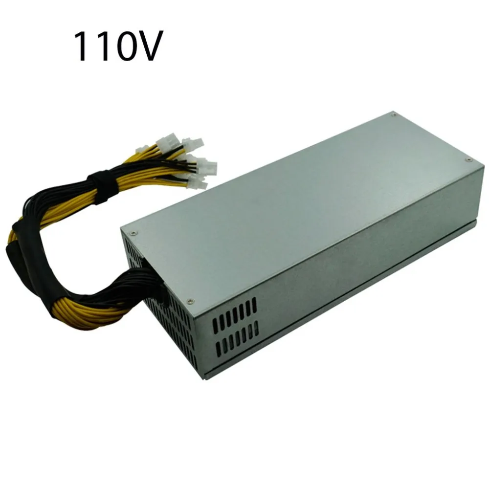 

2000W Mining Power Supply For Single Way Antminer S7 / S9 / L3+ / D3 / A4 Portable Bitcoin BTC Mining Machine Power