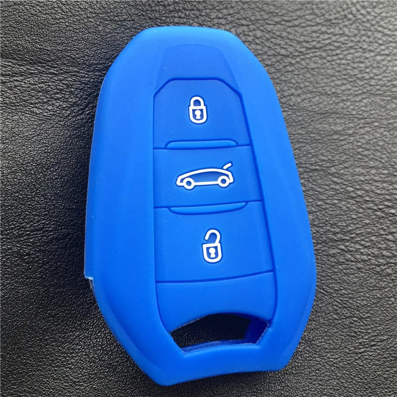 4 цвета силиконовых Ключи чехол держатель для Peugeot 508 301 2008 3008 4008 407 408 citroen c5 c6 C4L