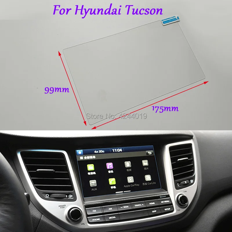 

Tommia Car Styling GPS Navigation Screen Glass Protective Film Sticker DVD Protective Film For HYUNDAI TUCSON Car Accessories
