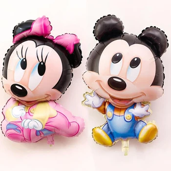 

cute 30pcs/lot Mickey Minnie Mouse Helium Foil Balloons Air ballon for Kids Birthday Party Decorations hot globos for wedding