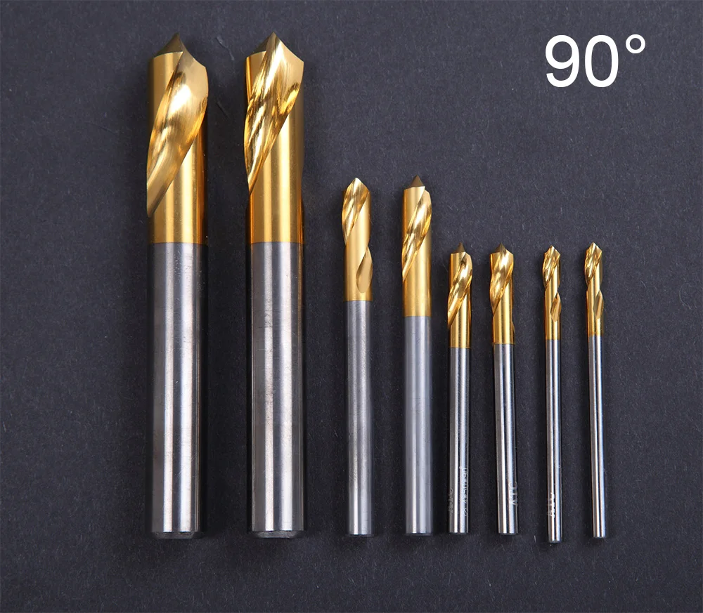 10mm 12mm 14mm 16mm 18mm 90 Degree HSS High Speed Steel Titanium Coated