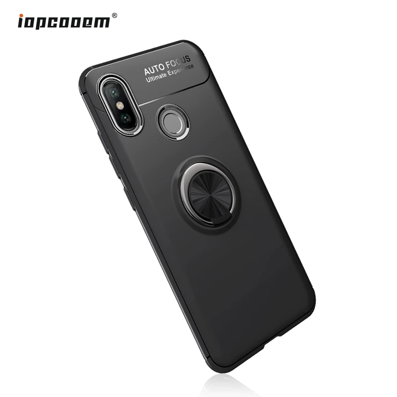 

For Huawei honor 8X MAX Y9 2019 Case Rotating Finger Ring Holder Matte Soft Silicone Back Cover For Huawei Enjoy 9 plus Coque