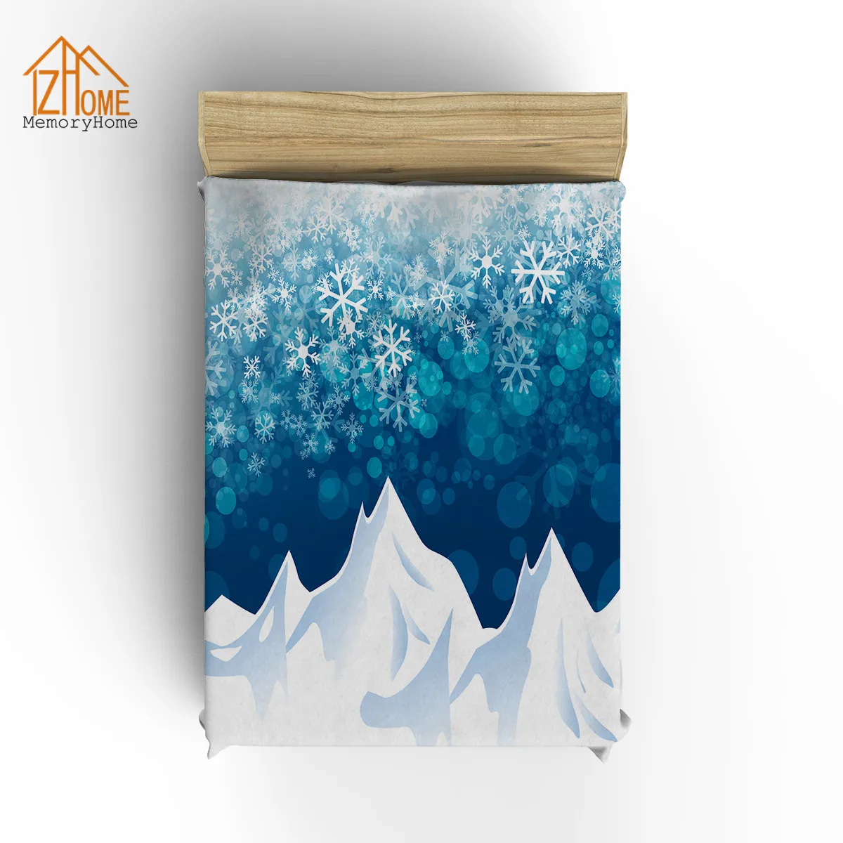 Memory Home Personalized Blanket Throw Snow Mountains Snow Landscapes