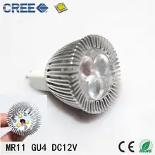 MR11 Светодиодный точечный светильник мини-лампа DC12V 3 Вт 3X1 Вт CREE Светодиодный точечный светильник GU4 35 мм 450лм светильник-свеча для бизнеса