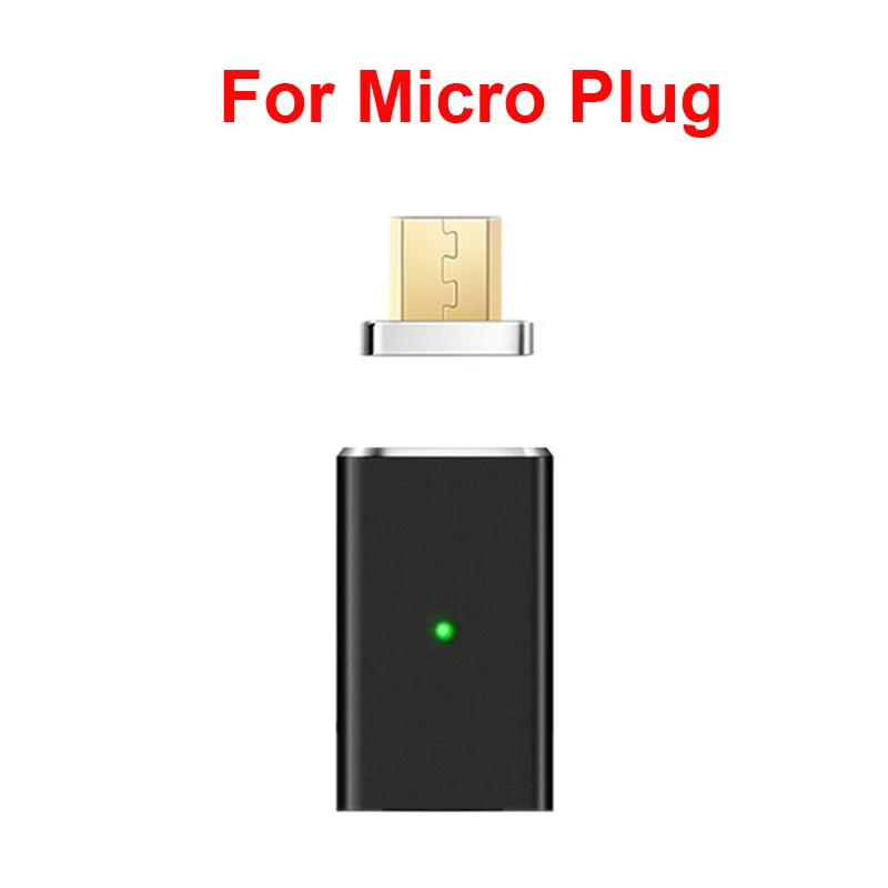 Магнитный Micro USB Женский Тип C/для Lightning/Micro usb зарядный адаптер Магнитный конвертер данных зарядное устройство USB-C металлический штекер - Цвет: Black For Micro USB