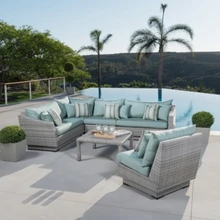 Новое прибытие Всепогодная уличная мебель современный дизайн l Тип диван ротанга диван набор