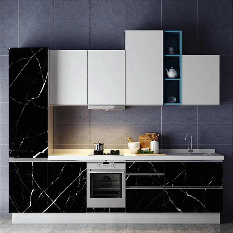 

Thickened Waterproof PVC Black Marble Wallpaper Self-adhesive Window Wardrobe Self Adhesive Table Furniture Renovation Sticker