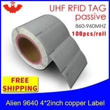 UHF RFID Метка EPC 6C наклейка Alien 9640 для печати медные наклейки 860-960MHZ Higgs3 100 шт клейкая Пассивная RFID этикетка
