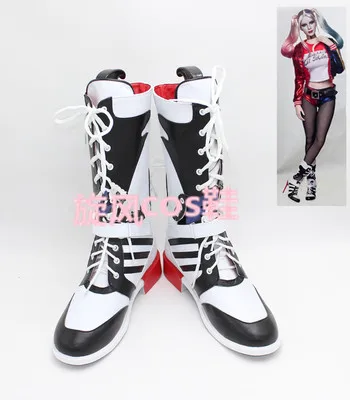 

Harleen Quinzel Harley Quinn cosplay Shoes Boots Custom Made