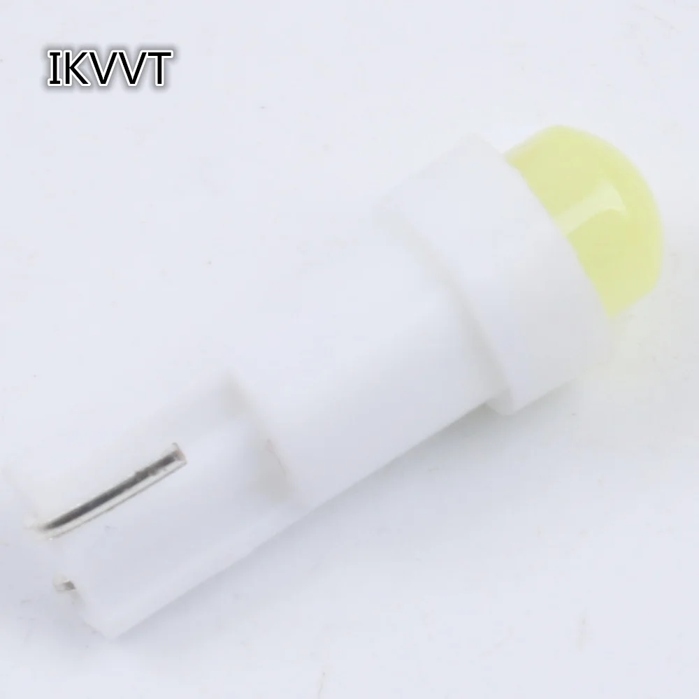 

20Pcs/Lot 12V 0.5W T5 cob W2W B8.5D Car LED Instrument Lights with7 colours Auto Interior Dashboard Lamps Wholesa Styling