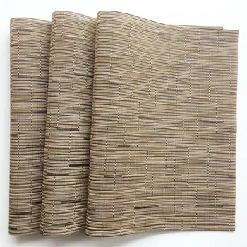 

4Pcs/set Table Mat Bamboo PVC Placemats Dish Bowl Pad Coasters Heat Insulate Non-slip Table Pad 40*30cm