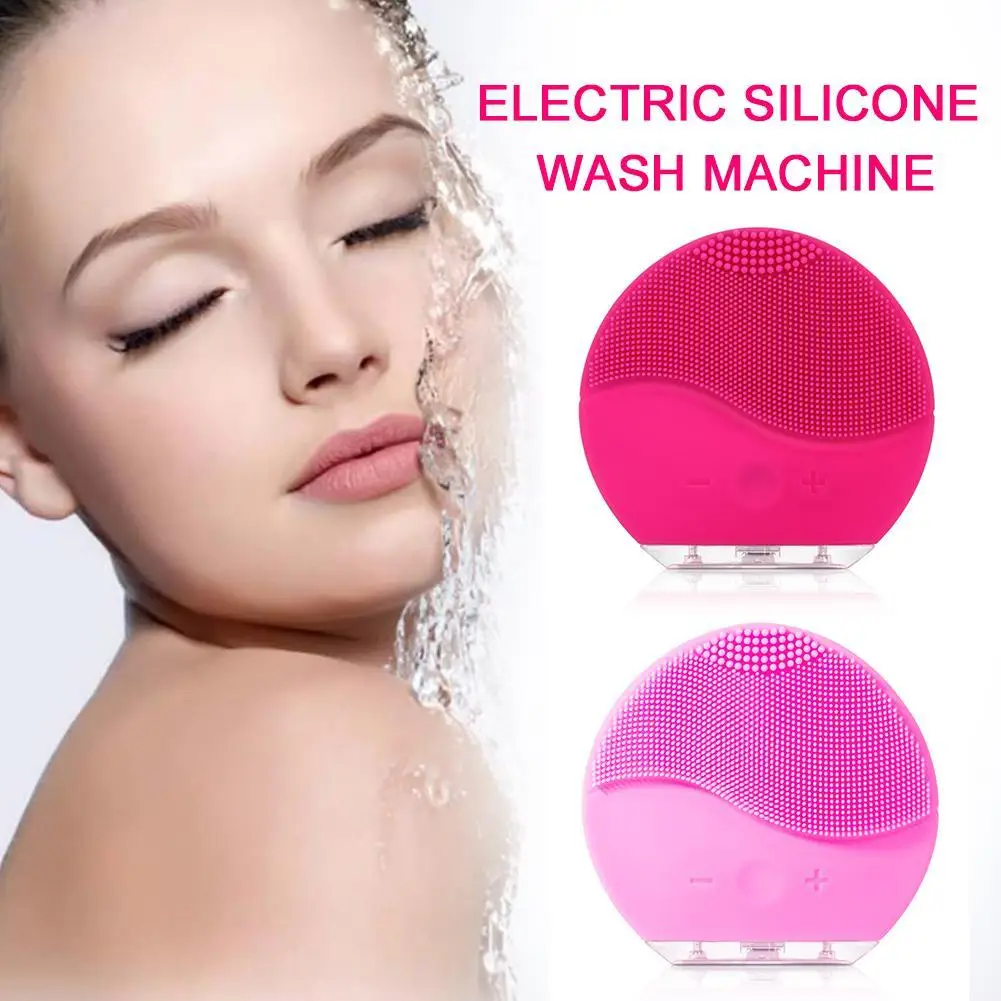 

Electric Facial Cleansing Brush Skin Remove Black head Pore Cleanser Vibration Waterproof Silicone Face Massager