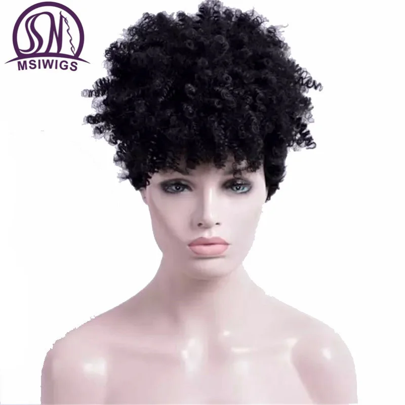 Aliexpress.com : Buy MSIWIGS Short Curly Synthetic Wigs ...