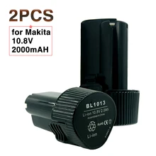 2 упаковки 10,8 в 2000 мАч аккумуляторные электроинструменты батарея для Makita 2.0Ah BL1013 литий-ионная аккумуляторная батарея LCT204 DF330D TD090D