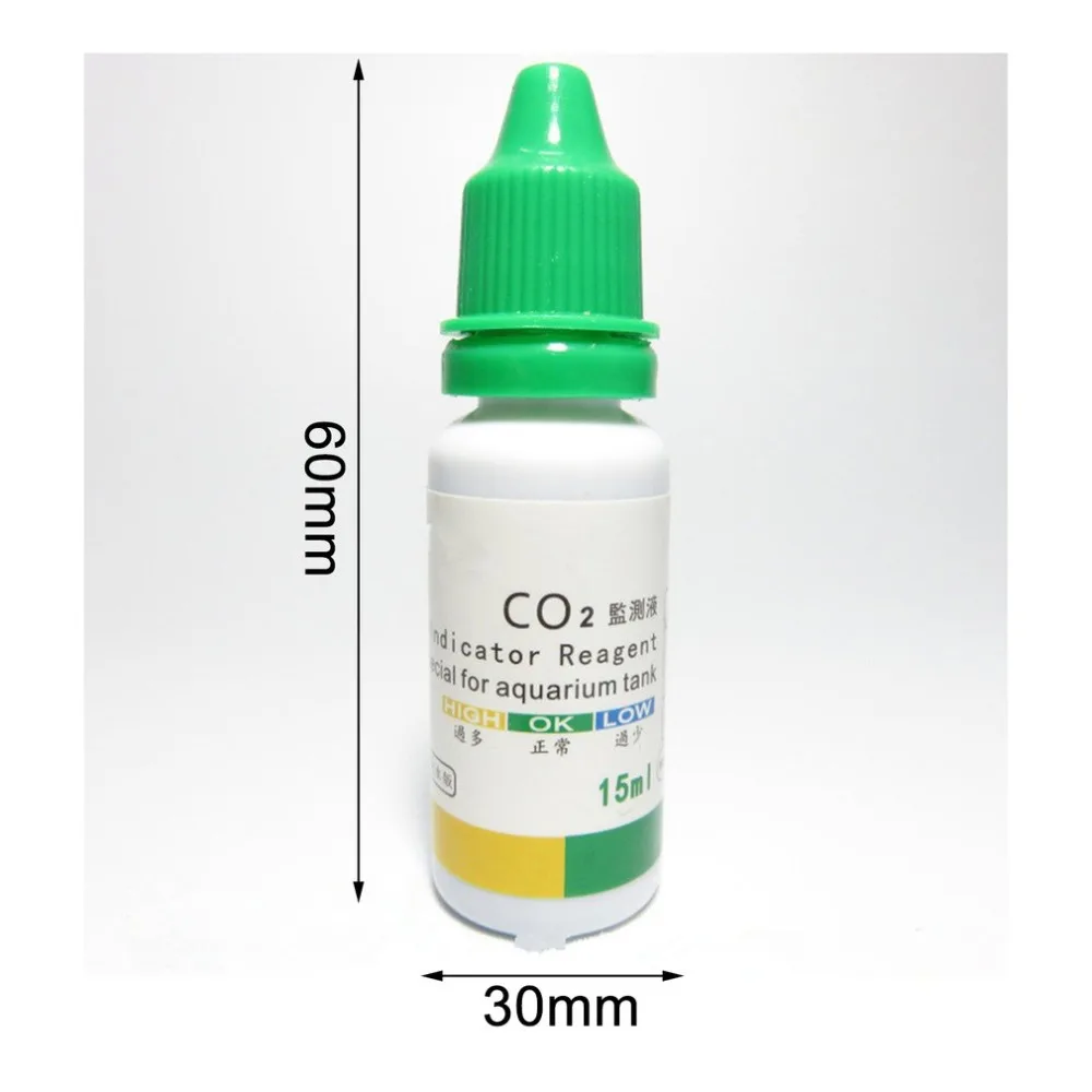 Aquarium Water Tank CO2 Indicator Solution Detection Solution Fish Tank Liquid Test Plants Long Term Aquarium CO2 Indicator