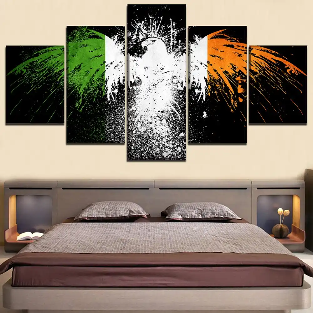 Wall Art Top Rated Canvas Print Poster 5 Pieces Flag Of Ireland Picture Home Decor Abstract Painting For Living Room Framework Aliexpress,How To Furnish A Small Apartment Cheap