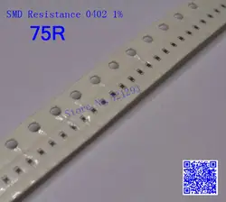 0402 SMD резистор 1/16 Вт 75ohm 75R 1% 0402 Чип Резистор 500 шт./лот