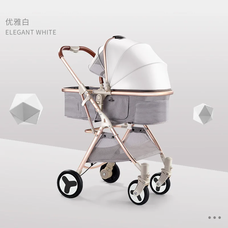  Baby stroller push can sit and fold folding light high landscape ultra light small portable baby ch