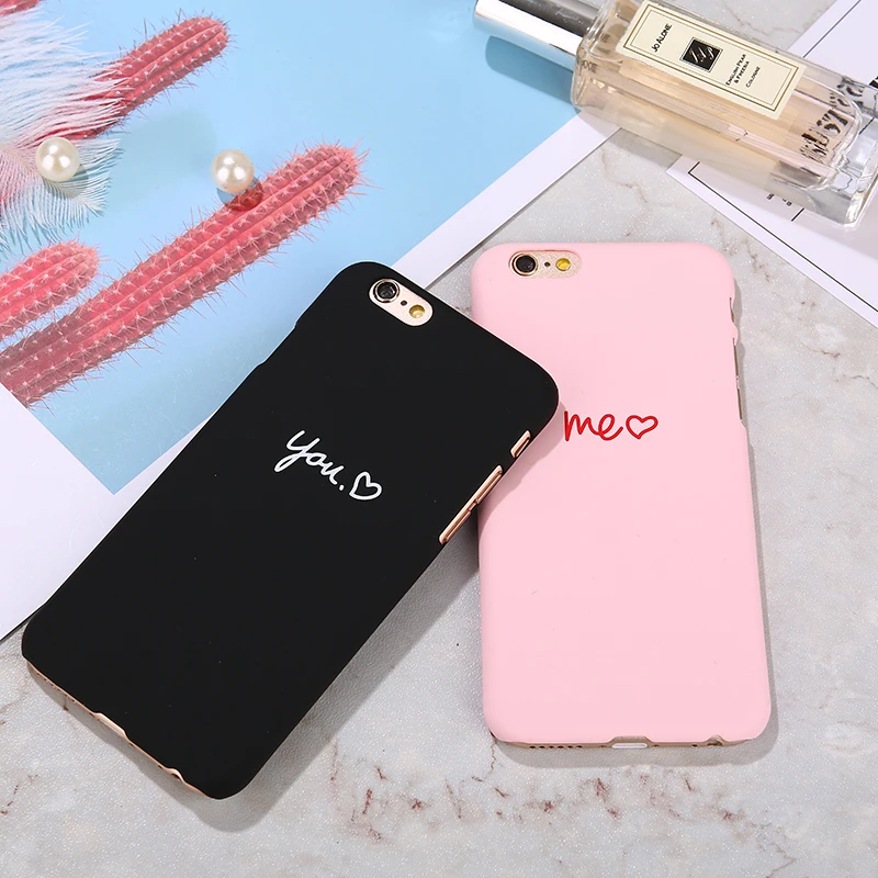 

PAWPAW YOU ME Lovers Phone Case For iphone X Case For iphone 6 6S 7 8 Plus Ultra thin Hard PC Cover Fashion Cartoon Couples Case