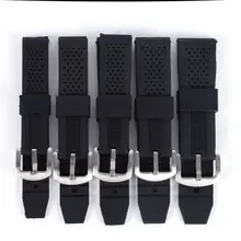 Ремешки для часов дышащий силиконовый ремешок Резиновая Пряжка Ремешки для наручных часов спортивные наручные часы Группа Kol Saati 16-24 мм