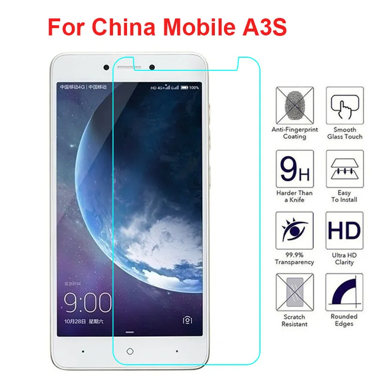 

China Mobile A3S M653 Tempered Glass 2.5D 9H Protective Film Explosion-proof LCD Screen Protector for Chinamobile A3S 5.2"