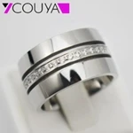 COUYA Fashion Big Rings for Women 5 Colors Red Green Orange Black Crystal Finger Ring Big Glass Stone Wedding Rings Jewelry