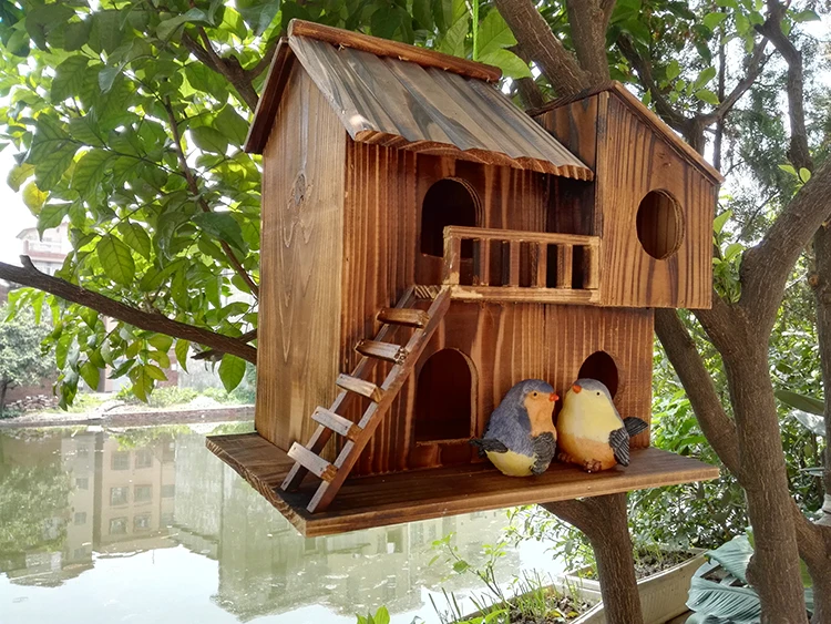 35*35*26 см уличное деревянное гнездо для птиц консервант деревянный домик для птиц плюс размер клетка для птиц коробка для игрушек товары для домашних животных CW075