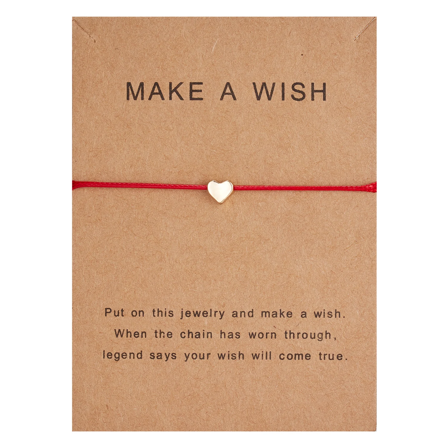 10*7 5 см Make a Wish Papper Card Love тканый Регулируемый Браслет Модные ювелирные изделия