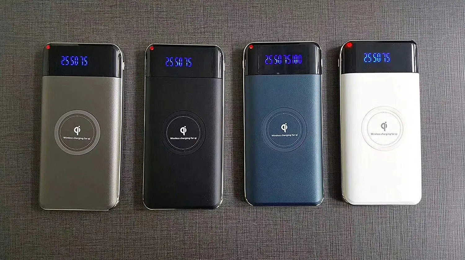 А. С 10000 мАч QI Беспроводное зарядное устройство Банк мощности для iPhone samsung Внешний аккумулятор Двойной USB