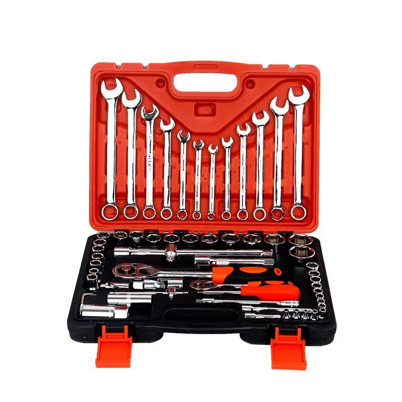 

61 Pcs Industrial Grade Hand Tools Socket Sets Sleeve Sets Combination Tool Socket Wrenches Sets Sleeve Tool Sets